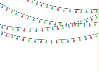 Noel ışıkları izole