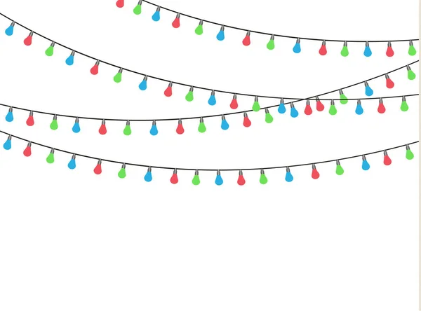 Luces de Navidad aisladas — Vector de stock