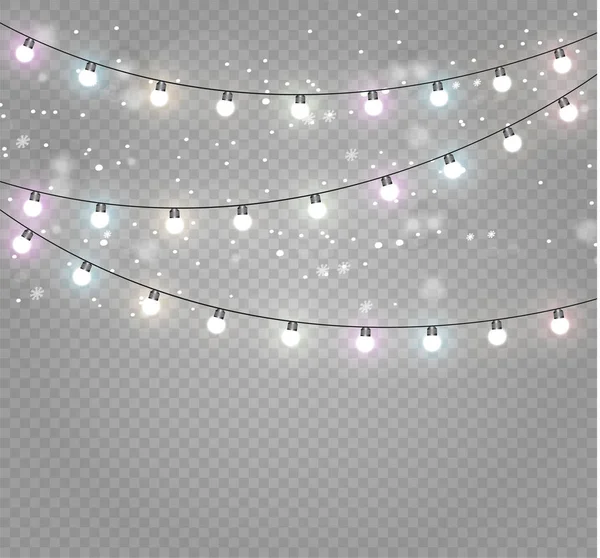 Lampe lumières de Noël — Image vectorielle