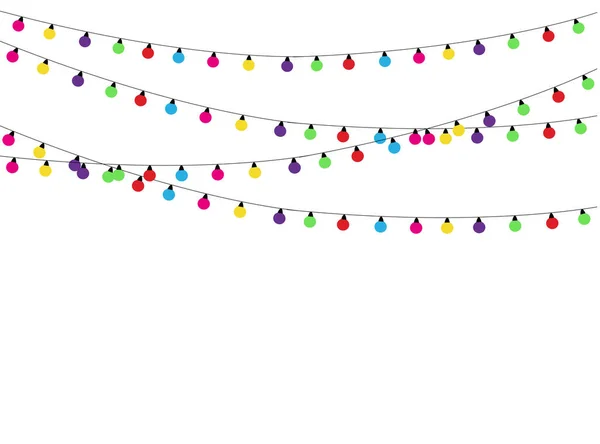 Luces de Navidad aisladas — Vector de stock