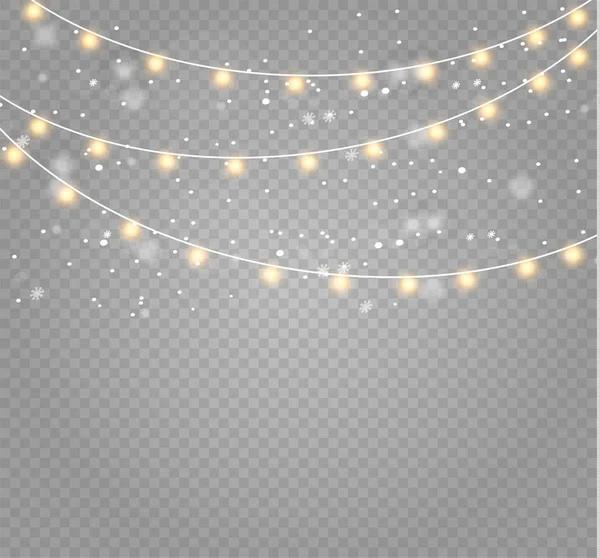 Luzes de Natal lâmpada — Vetor de Stock