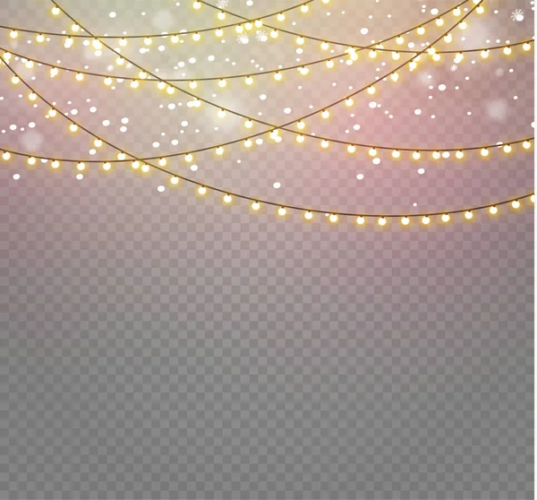 Lámpara luces de Navidad — Vector de stock