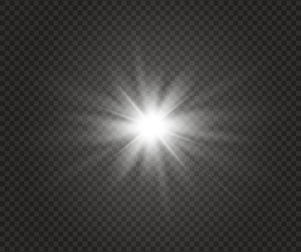 Beyaz parlayan ışık — Stok Vektör
