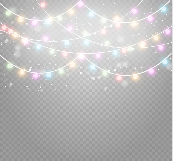 Lámpara luces de Navidad — Vector de stock