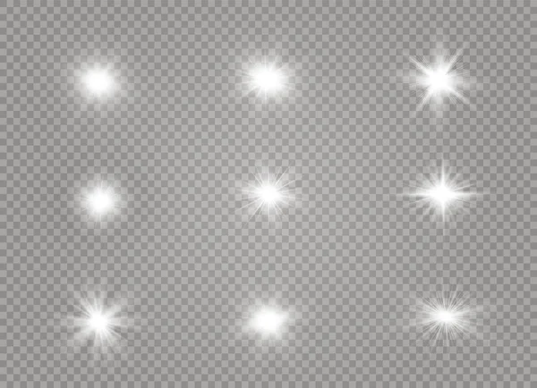 Luce bianca incandescente — Vettoriale Stock