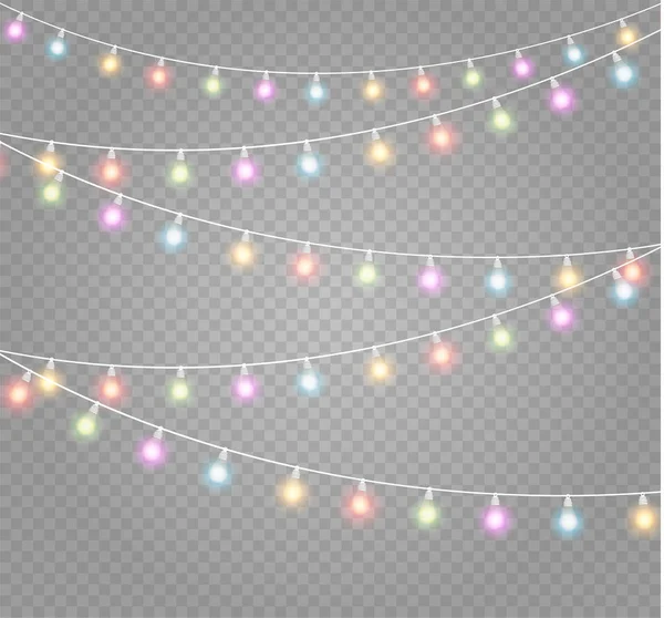 Lámpara luces de Navidad — Vector de stock