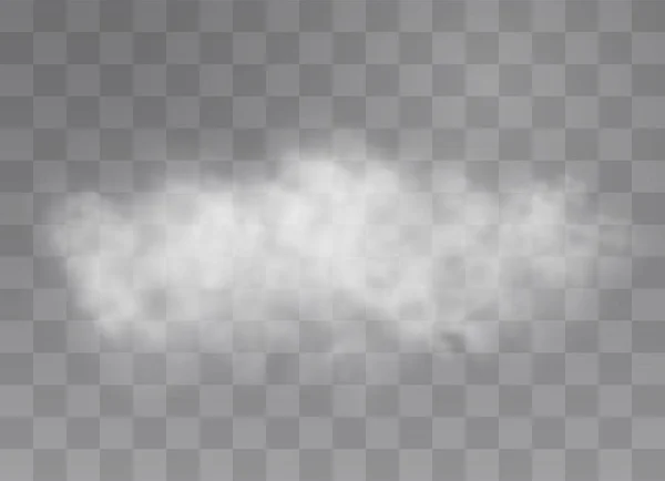Effet Spécial Transparent Distingue Par Brouillard Fumée Vecteur Nuages Blancs — Image vectorielle