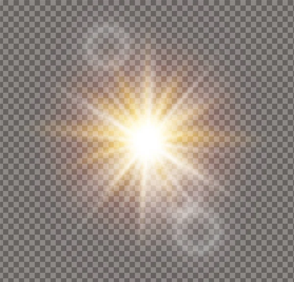 Lumière Soleil Design Spécial Translucide Effet Lumière Flou Vectoriel Lumière — Image vectorielle