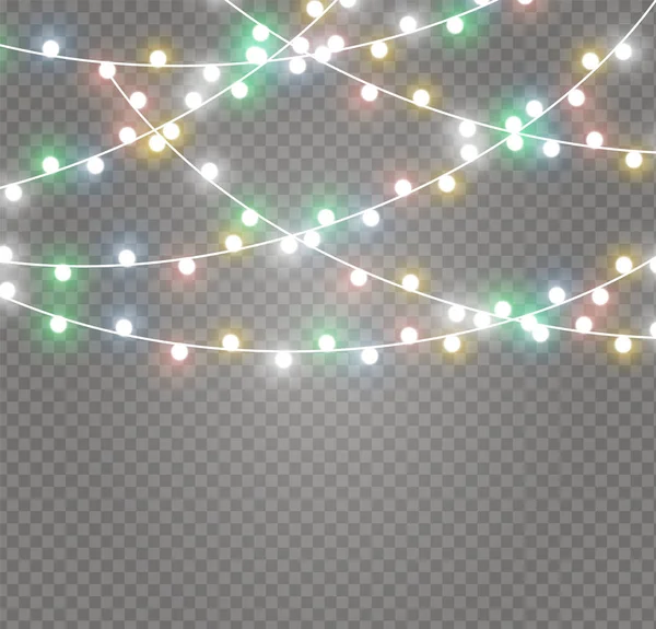Χριστούγεννα φώτα λαμπτήρας — Διανυσματικό Αρχείο