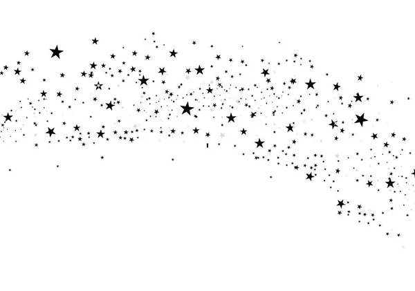 白い背景の星 エレガントな星と黒の星の撮影 小惑星 — ストックベクタ