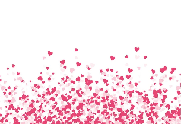 Confettis cardiaques tombant — Image vectorielle