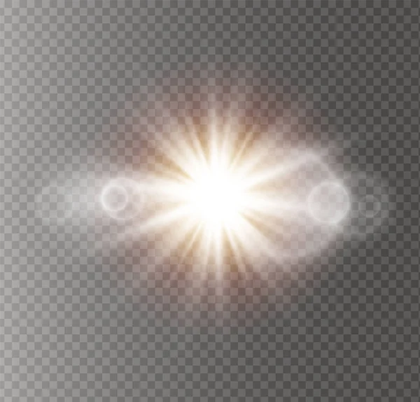 Sluneční světlo bílé světlo — Stockový vektor