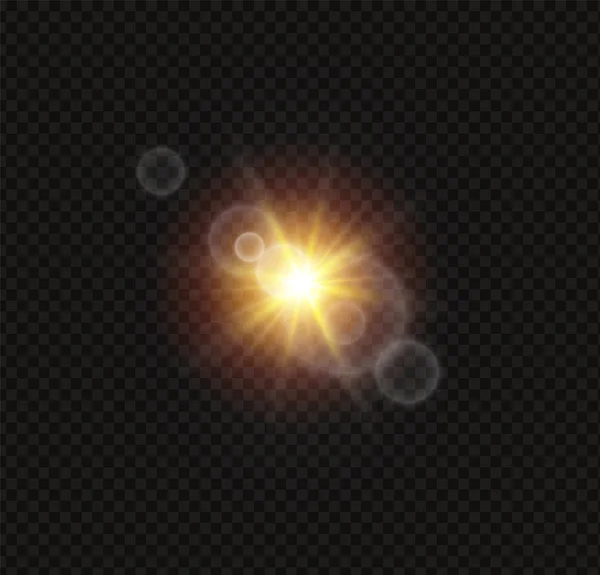 Vitt solljus ljus — Stock vektor