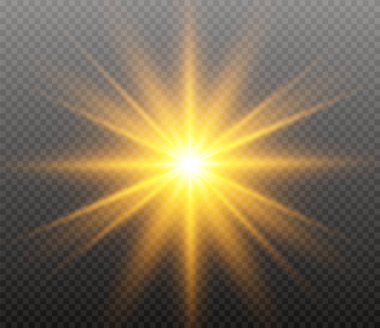 Sarı parlayan ışık