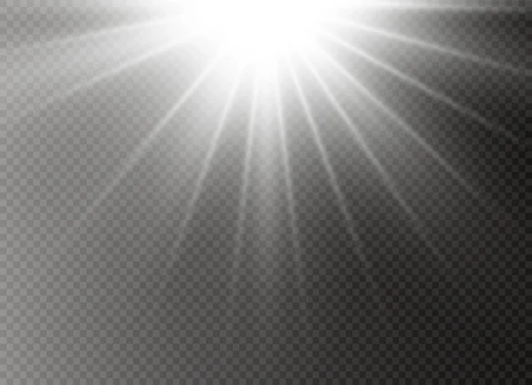Sluneční světlo bílé světlo — Stockový vektor