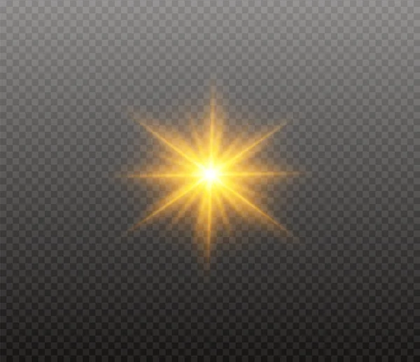 Geel gloeiend licht — Stockvector