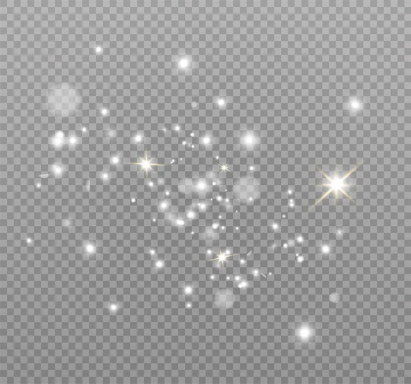 Bianco scintille stelle — Vettoriale Stock