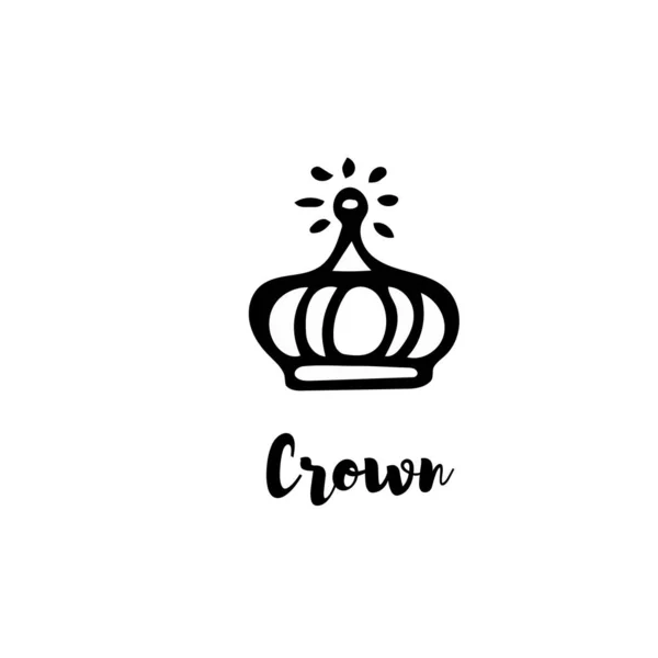 Crown logo graffiti — Stock Vector