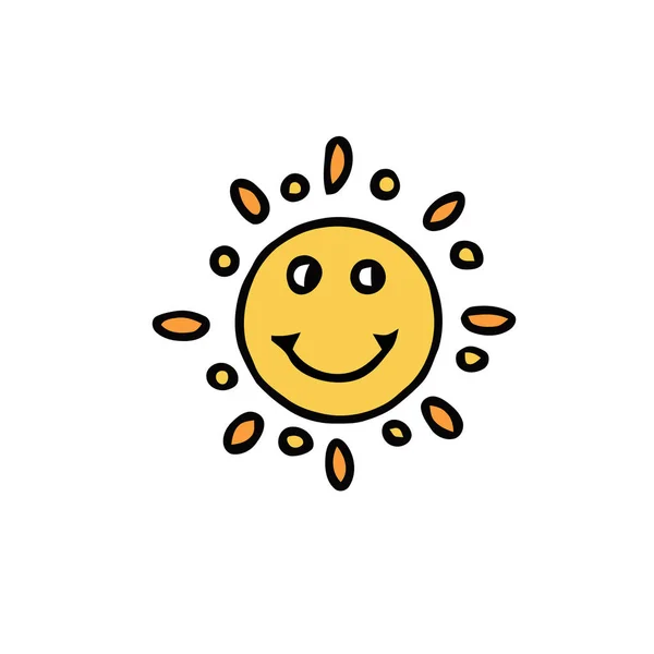 Cartoon personaggio Sole — Vettoriale Stock