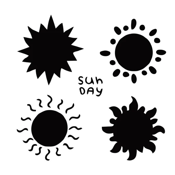 Karikatúra karakter nap — Stock Vector