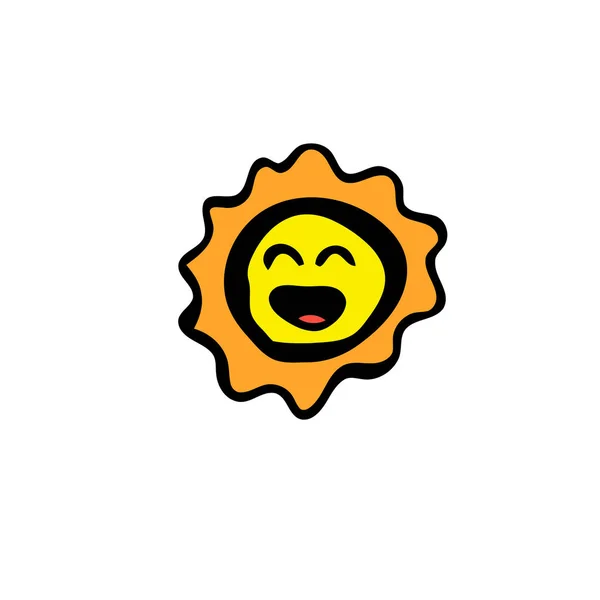 Personaje de dibujos animados Sun — Vector de stock