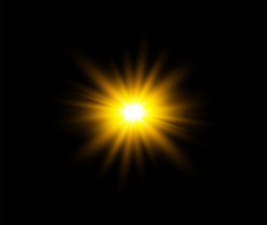 Sarı parlayan ışık