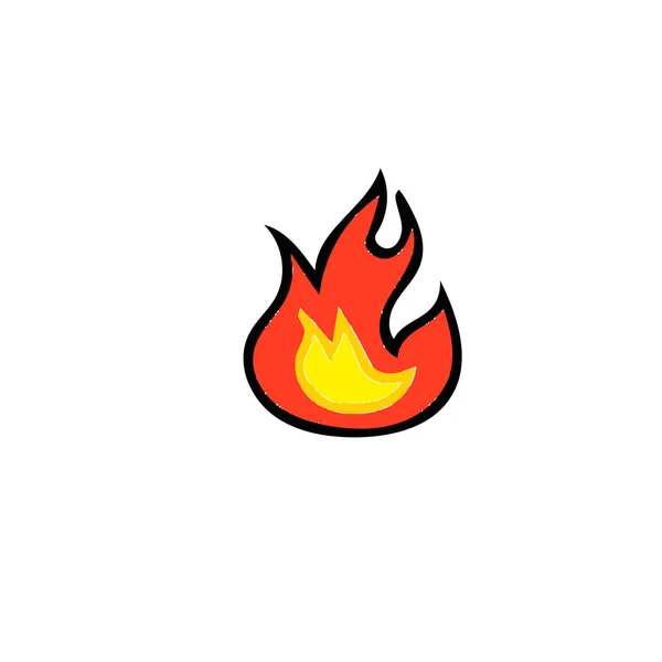 Llamas de fuego, encendidas — Vector de stock