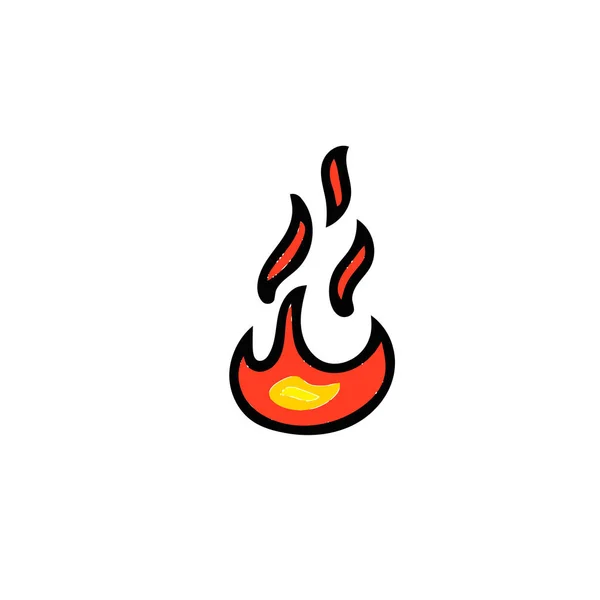 Alevler ateş, ayarla — Stok Vektör