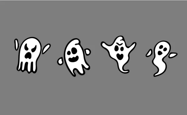 Halloween Little Ghost — Stock Vector