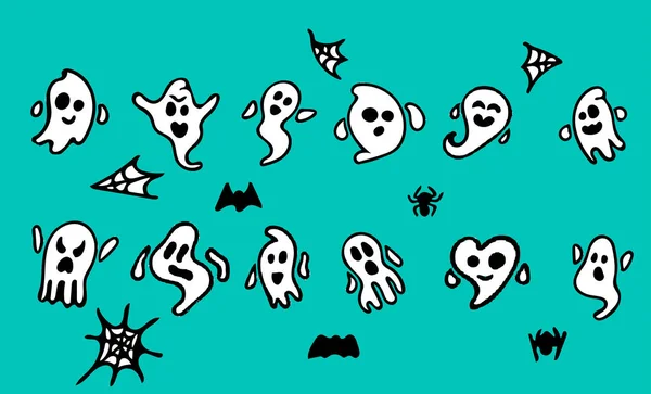Маленький призрак Хэллоуина — стоковый вектор
