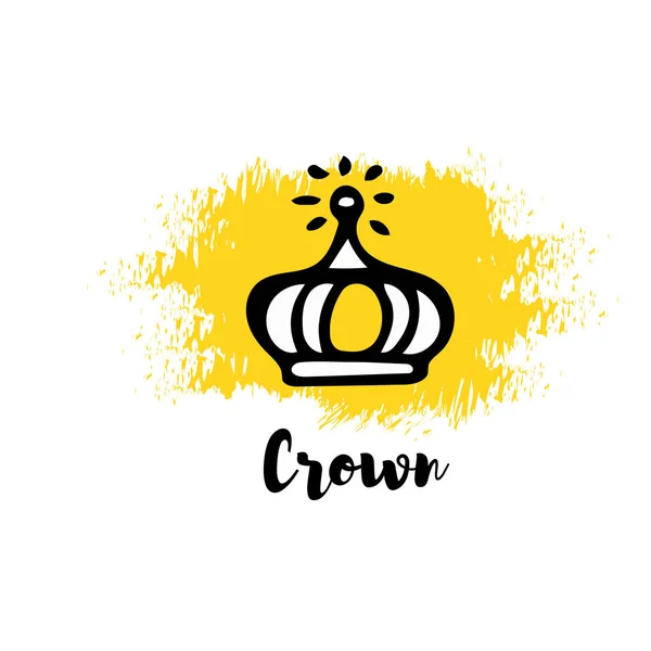 Crown logo graffiti — Stock Vector