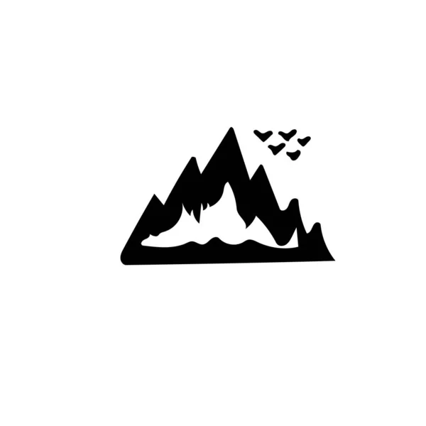 Set siluet pegunungan - Stok Vektor