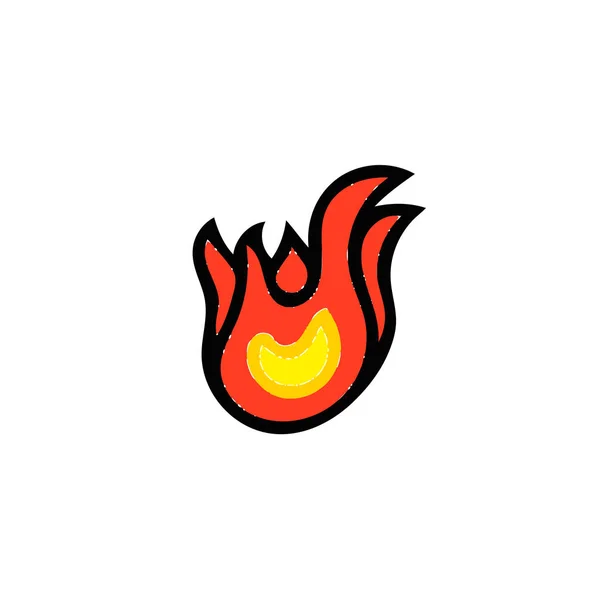 Llamas de fuego, encendidas — Vector de stock