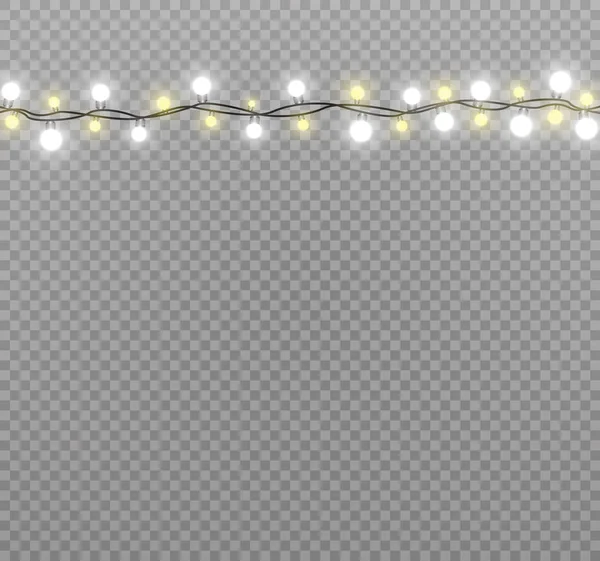 Glowing christmas lights — Stock Vector