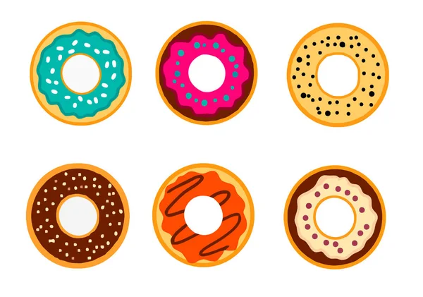 Lezzetli donuts kümesi.