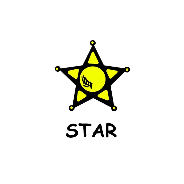 Definir estrelas doodle — Vetor de Stock