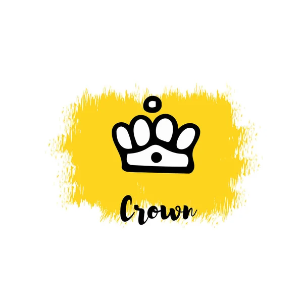 Crown logo graffiti — Stock Vector