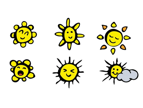 Мультфільм характер сонця — стоковий вектор