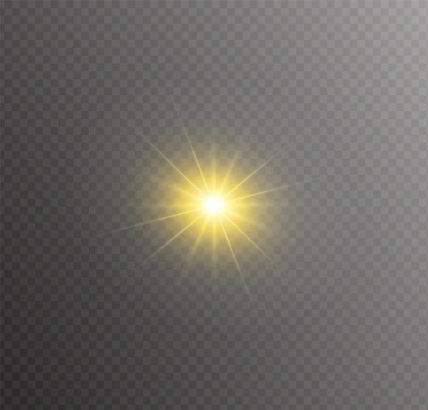 Κίτρινο λαμπερό φως — Διανυσματικό Αρχείο