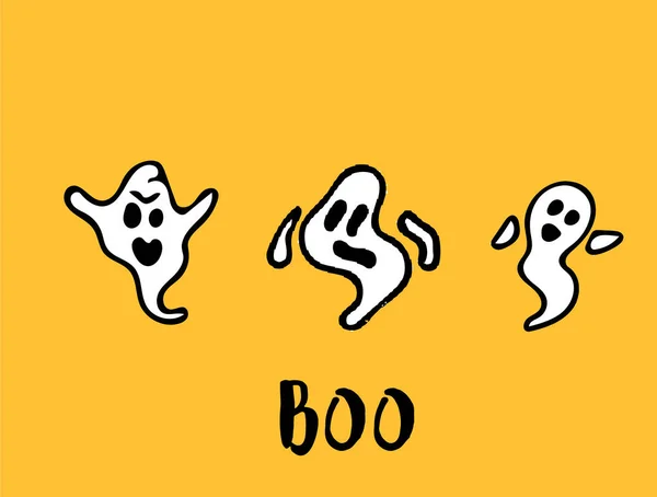 Маленький призрак Хэллоуина — стоковый вектор