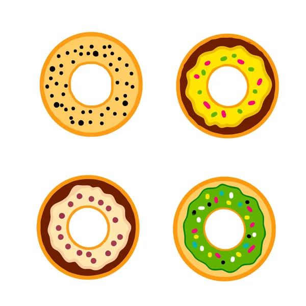 Set van heerlijke donuts. — Stockvector