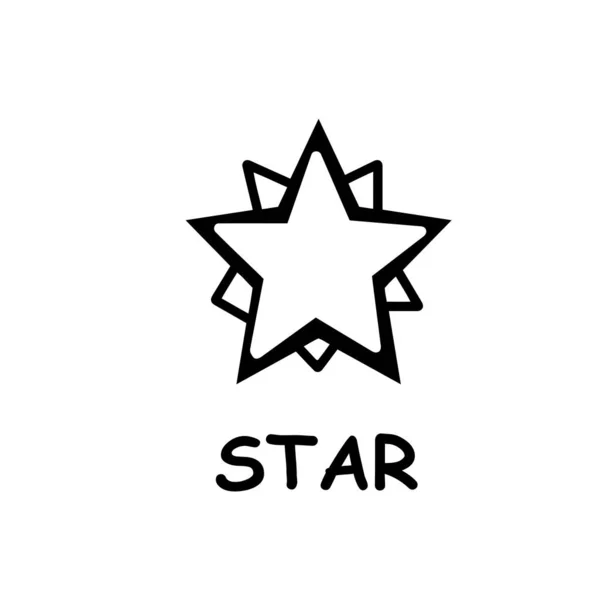 Establecer estrellas garabato — Vector de stock