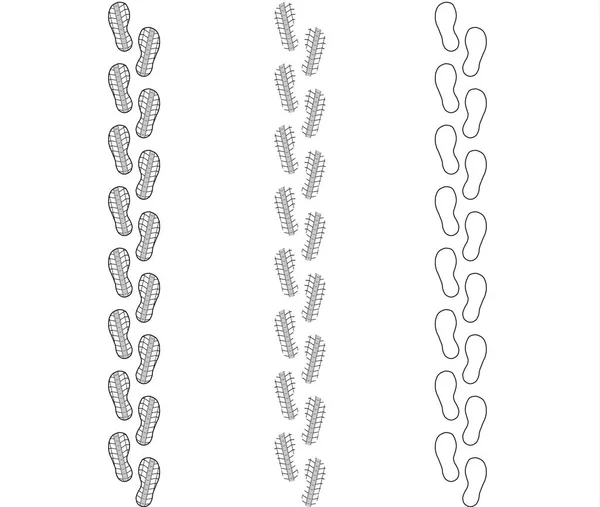 Suela del zapato rastros — Archivo Imágenes Vectoriales