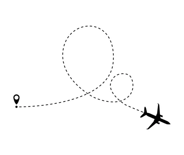 Tečkovaná čára letadla — Stockový vektor