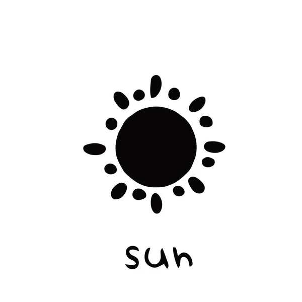 Cartoon character sun — Stock Vector