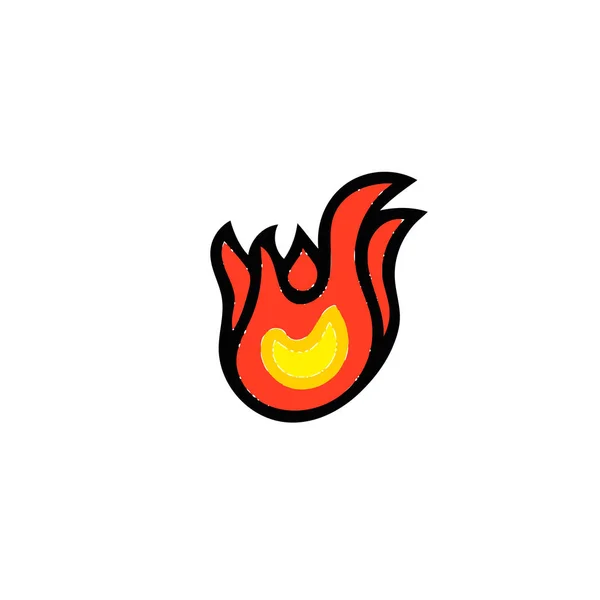 Llamas de fuego, encendidas — Archivo Imágenes Vectoriales