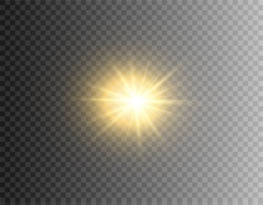 Sarı parlayan ışık