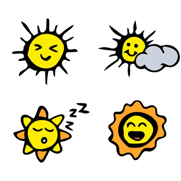 Kreslená postava slunce — Stockový vektor