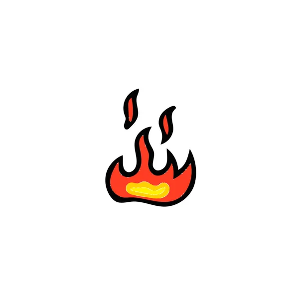 Llamas de fuego, encendidas — Vector de stock