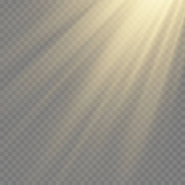 Sol brillante transparente . — Vector de stock